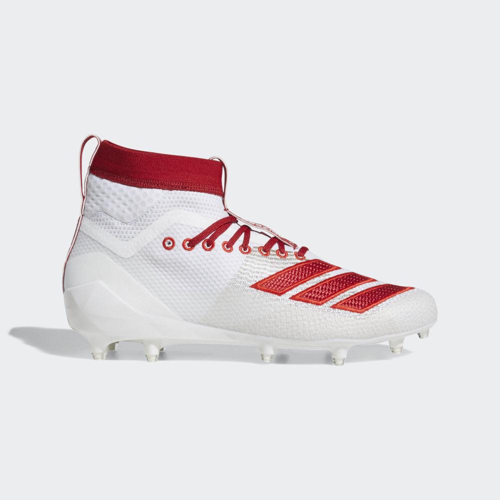 Ghete Fotbal Adidas Adizero 8.0 SK Barbati Romania - Albi/Rosii D97031